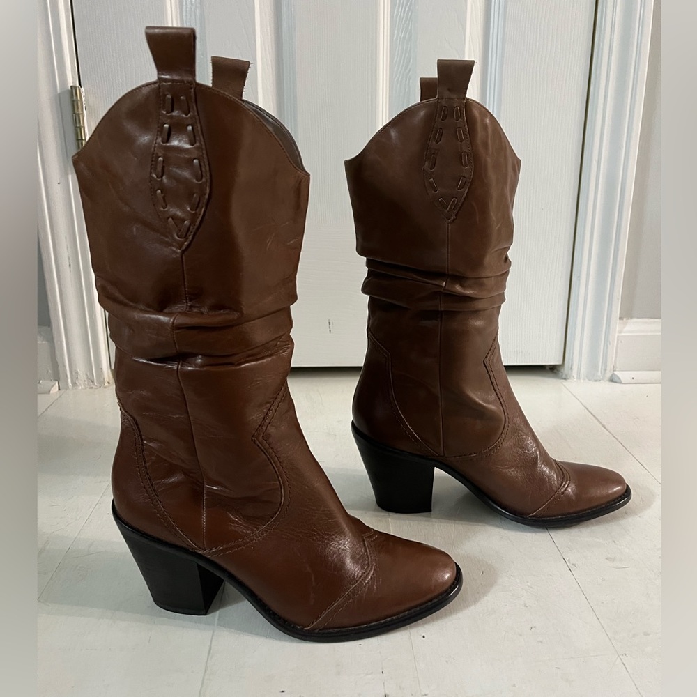 Bcbgeneration Leather Slouch Boots - image 2